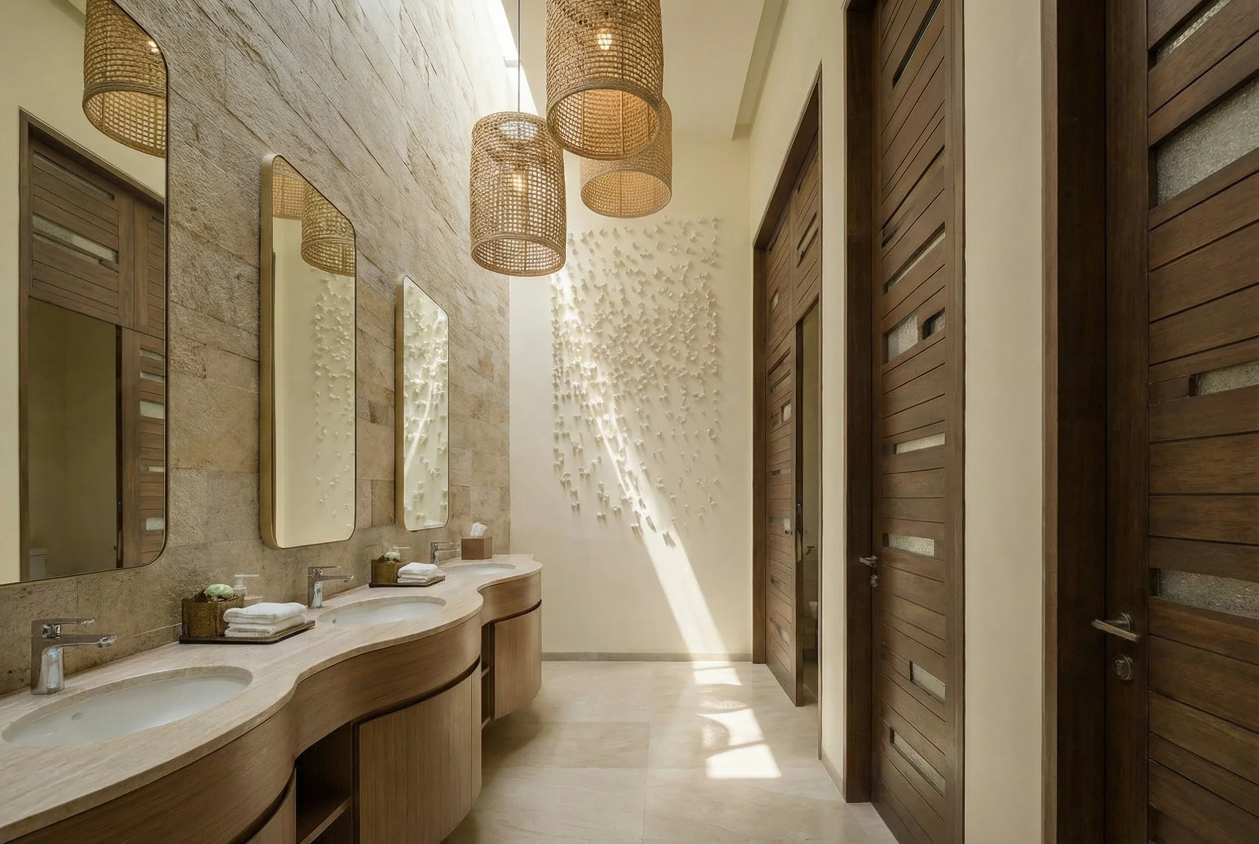 Luxury hotel restroom